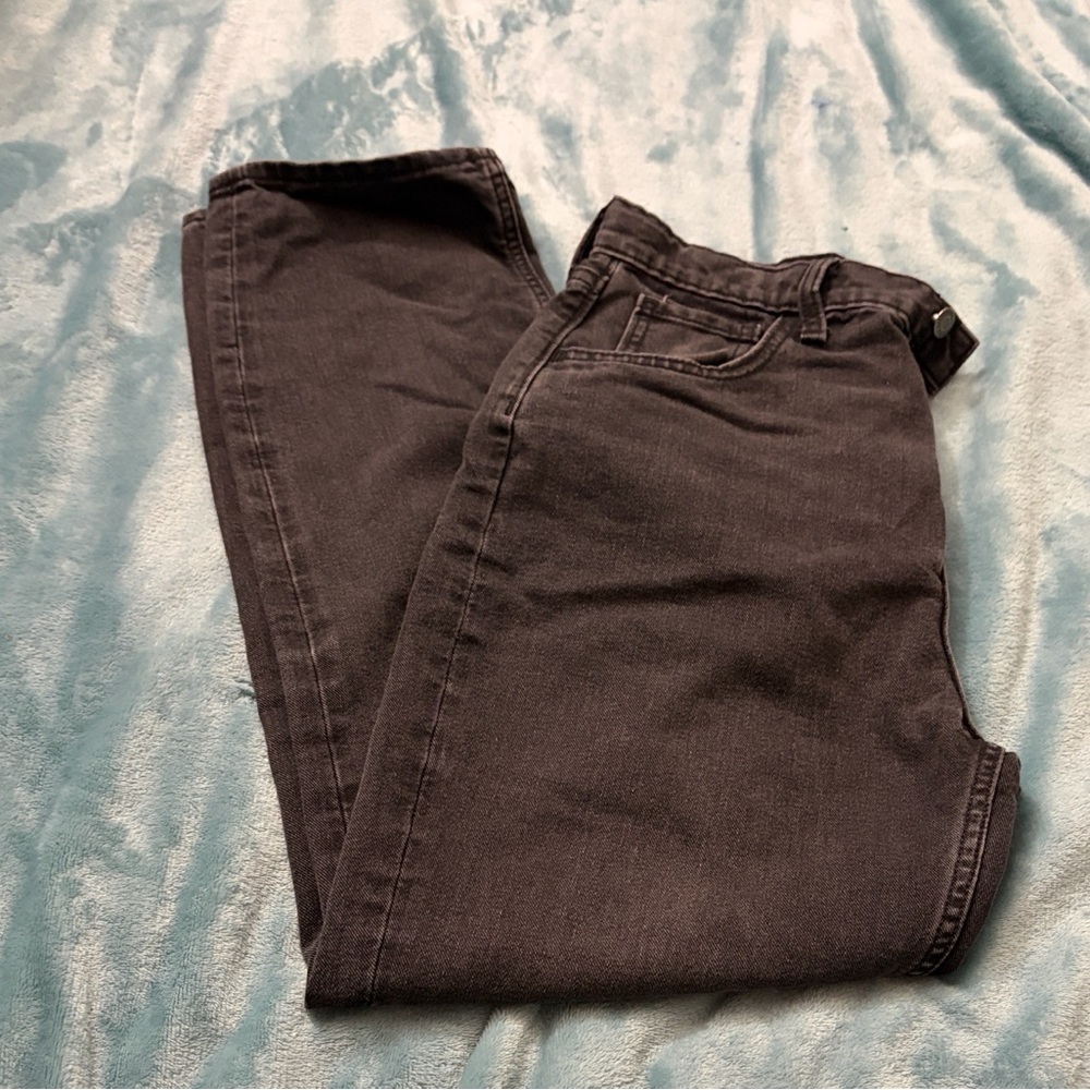 Old Navy Charcoal Slouchy Straight Jeans HIGH-RISE